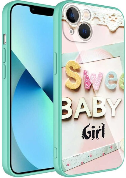 iPhone 13 Kılıf Kamera Korumalı Desenli Sert Silikon Brvh Epoksi Kapak-No5