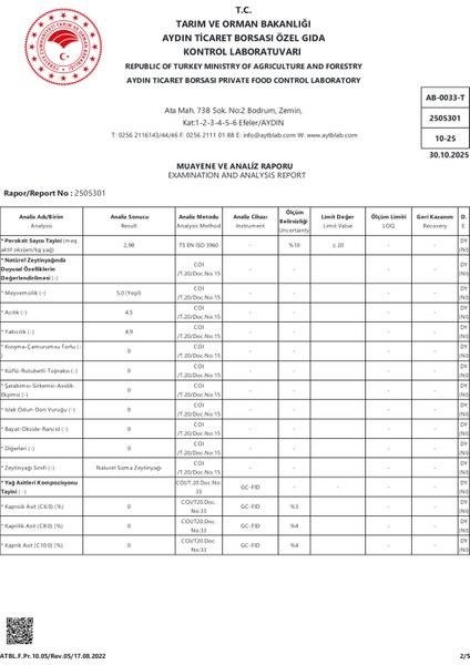 Milas Memecik Natürel Sızma Zeytinyağı Yeni Hasat 500ML fiyatları