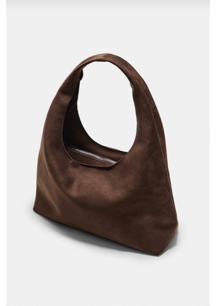 Viral Pinterest Model Süet Acı Kahve Çanta