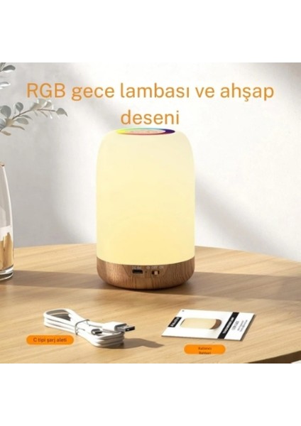 Şarjlı Gece Lambası Masa Lambası Dokunmatik Şarj Edilebilir Kısılabilir Rgb
