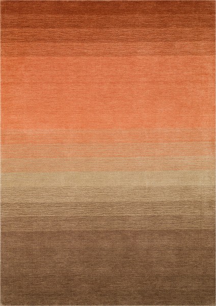 Odesa Jam Brown, Modern Çizgilere Sahip Renk Geçişli %100 Saf Yün ile Üretilen Salon Halısı