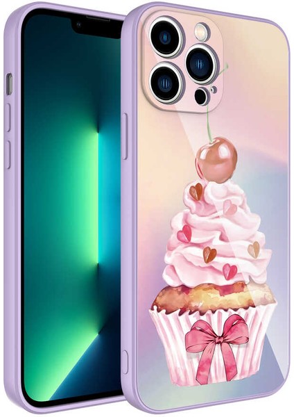 iPhone 12 Pro Max Uyumlu Kamera Korumalı Desenli Sert Silikon Brvh Epoksi KAPAK-NO11