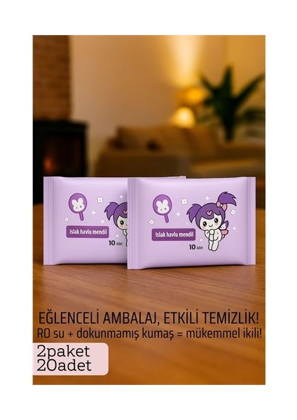 Dies Islak Mendil -RO Saf Su & Dokunmamış Kumaşlı, 20 Yaprak Temizlik Keyfi MOR