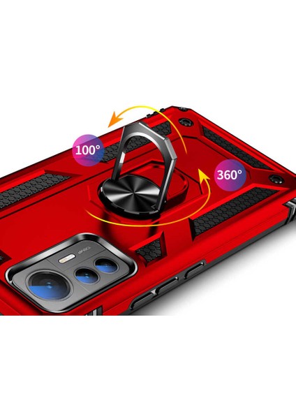 Xiaomi Xiaomi 12 Lite Kılıf Brvh Vega Kapak-Kırmızı fiyatları