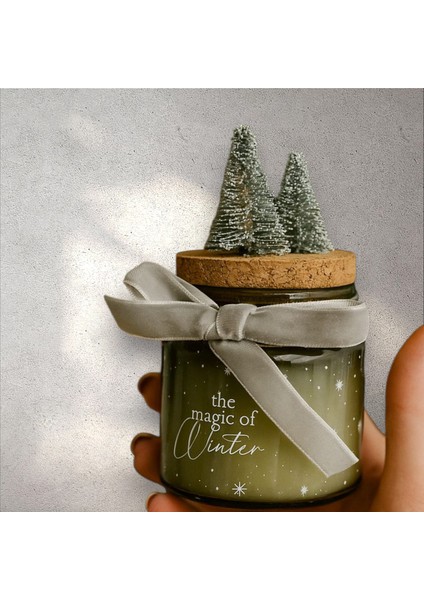 Yılbaşı Temalı Yoğun Kokulu Vegan Mum – Doğal Soyawax, Dekoratif Hediyelik fırsatları