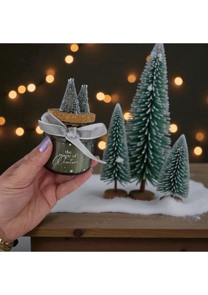 Yılbaşı Temalı Yoğun Kokulu Vegan Mum – Doğal Soyawax, Dekoratif Hediyelik indirimleri