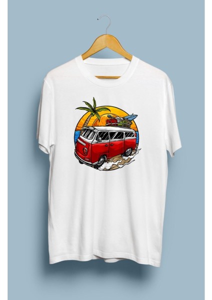 Yaz Vosvos Tatil Tasarım Baskılı Tişört