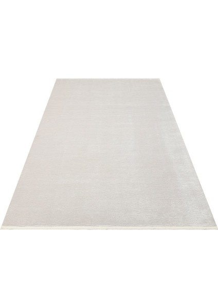 Athena Plaın Ivory Sık Dokuma Tekniği ile Üretilen Viskon Modern ve Sade Makine Halısı