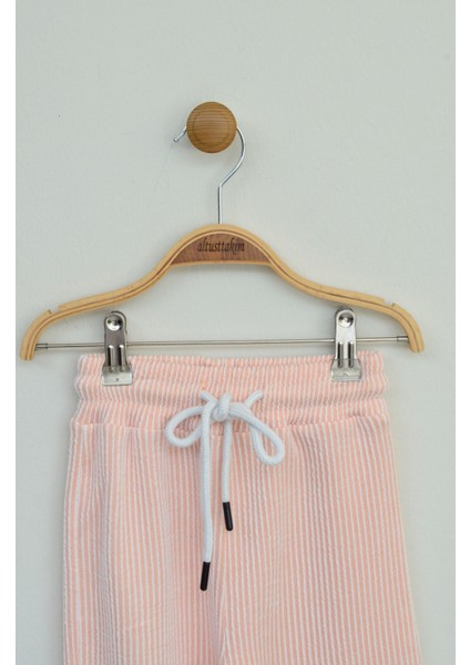 Somon Pembe "smile" Nakışlı Kız Çocuk Eşofman Takımı