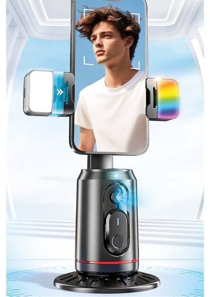 360° Oynar Başlı Telefon Tutucu Çok Amaçlı 160CM Tripod Kameralı Hareket Sensörlü Kumandalı Tripod indirimleri