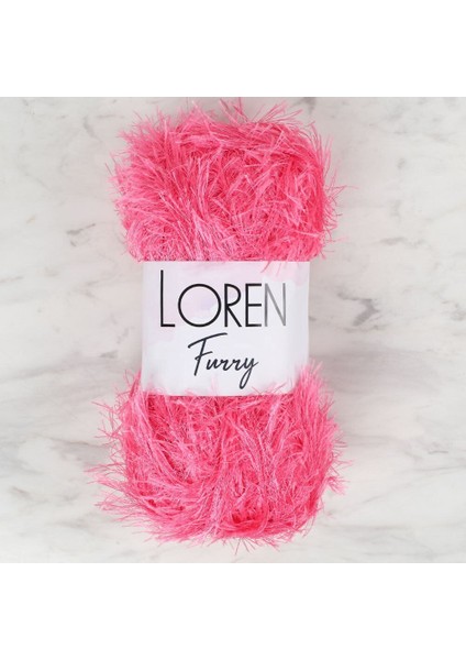 Loren Furry Koyu Pembe El Örgü Ipi - RF016 - 34050