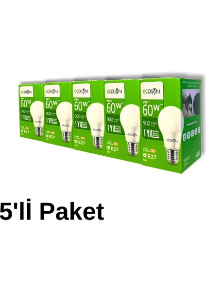 9 W Beyaz LED Ampul E27