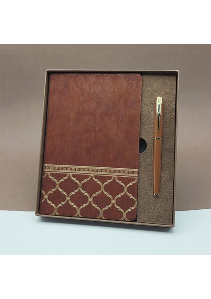 Öğretmenler Günü Hediyesi Kutulu Deri Defter Kalem Seti