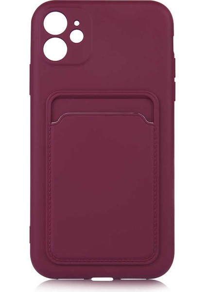 iPhone 12 Kılıf ​​brvh Ofix Kapak-Mürdüm