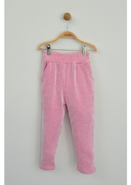 Pembe Çiçek Detaylı Kız Çocuk Takımı fırsatları