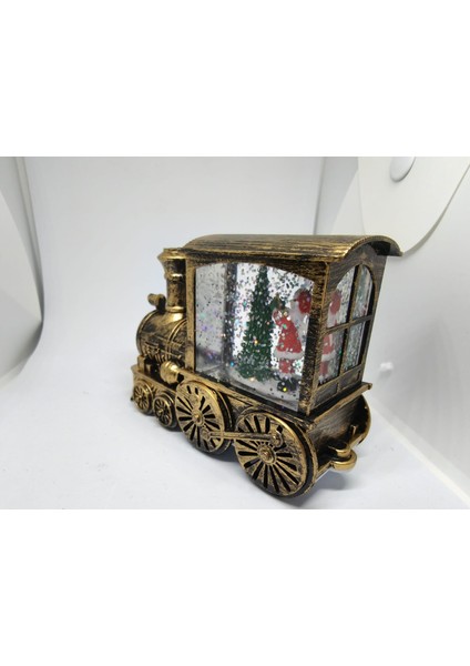 Noel Temalı Işıklı Kar Küresi Tren