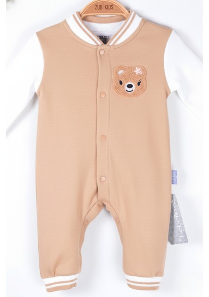 Beyaz Kollu Bej Kolej Tarzı Bebek Tulumu fırsatları
