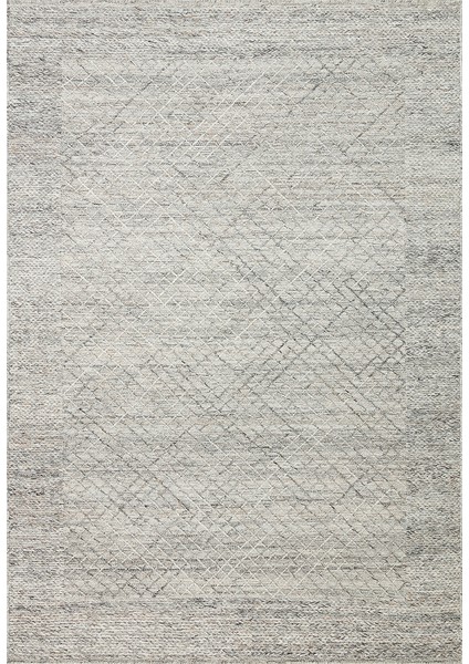 Lhasa Grey, Polyester, Yün ve Pamuk Karışımıyla Üretilen Dayanıklı ve Hasır Dokulu Halı