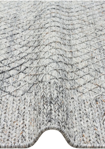 Lhasa Grey, Polyester, Yün ve Pamuk Karışımıyla Üretilen Dayanıklı ve Hasır Dokulu Halı indirimleri