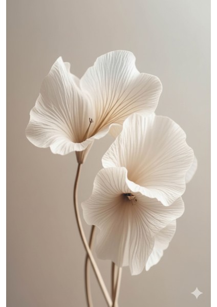 |soft|krem Renk Çiçekli Zarif Kombini |çerçeveli Cam Tablo 3lü Dikey fırsatları