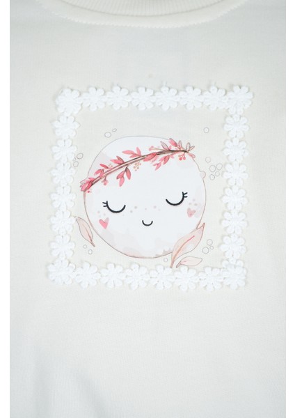 Krem Kız Bebek Baskılı Fırfırlı Alt Üst Takım fiyatları