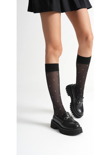 Doria Premium Toka Detaylı Siyah Günlük Loafer