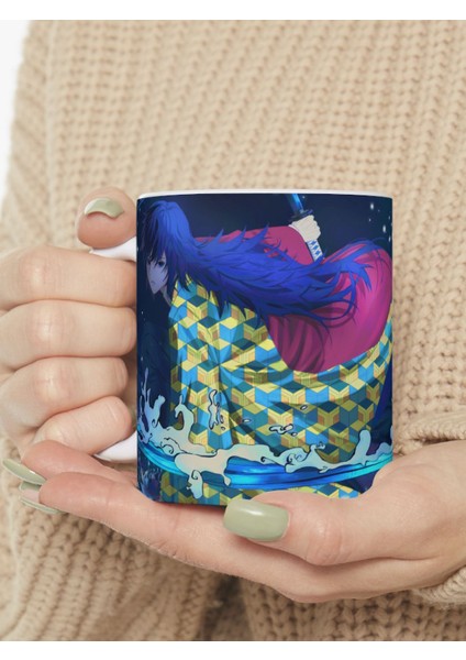 Demon Slayer "giyu" Baskılı Canlı Renkler Porselen Kupa Bardak fiyatları