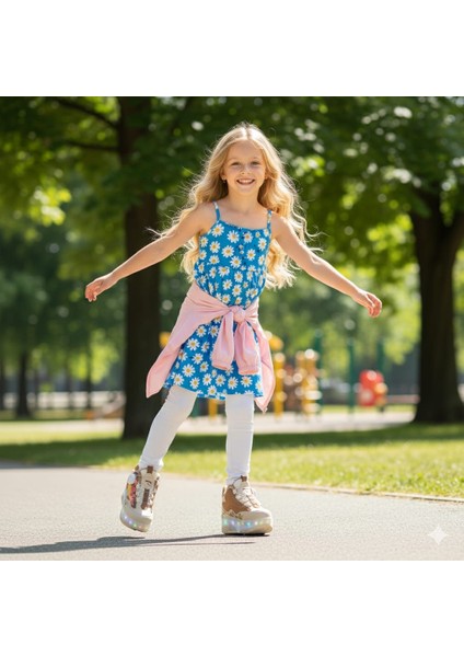 Çocuk Patenli Işıklı Çıkarılabilir 4 Tekerlekli Spor Ayakkabı fiyatları