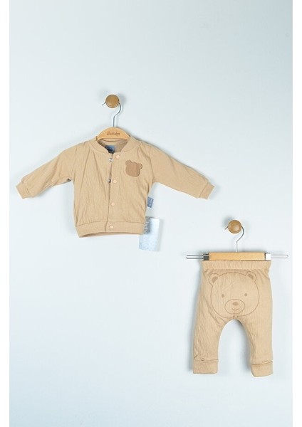 Ayıcık Nakışlı Müslin Bebek Takım Üç Parça (6-24 Ay) modelleri