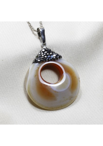 Akik Taşı Kolye Ucu | Markazitli Tasarım Kolye Ucu fiyatları