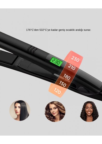 Ieg® Dijital Ekranlı Isı Ayarlı Saç Düzleştirici – Titanyum Plaka, Seyahat Dostu Tasarım fırsatları