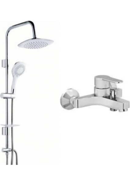 Win S Banyo Bataryası ve Tema Bianco 5f Tepe Duş Seti