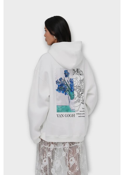 Bite Of Beauty - Van Gogh Oversize Hoodie - Beyaz fiyatları