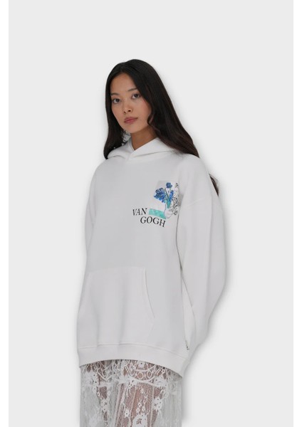 Bite Of Beauty - Van Gogh Oversize Hoodie - Beyaz modelleri