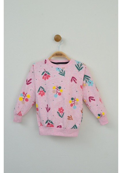 Kız Çocuk Pembe Çiçek Desenli Uzun Kollu Pijama Takımı fırsatları