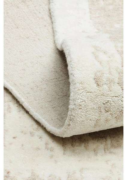 Grace Whıte Beıge, Kendinden Desenli Yün, Viskon ve Pamuk Karışımlı Desenli Zarif Salon Halısı modelleri