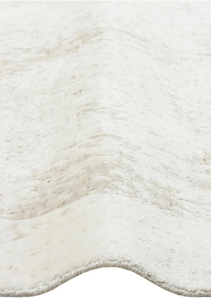 Grace Whıte Beıge, Kendinden Desenli Yün, Viskon ve Pamuk Karışımlı Desenli Zarif Salon Halısı