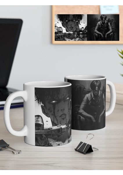 Atack On Titan "levi" Baskılı Porselen Kupa Bardak