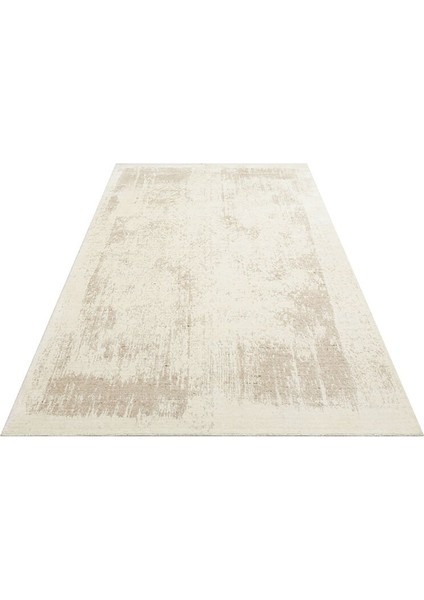 Grace Whıte Beıge, Kendinden Desenli Yün, Viskon ve Pamuk Karışımlı Desenli Zarif Salon Halısı