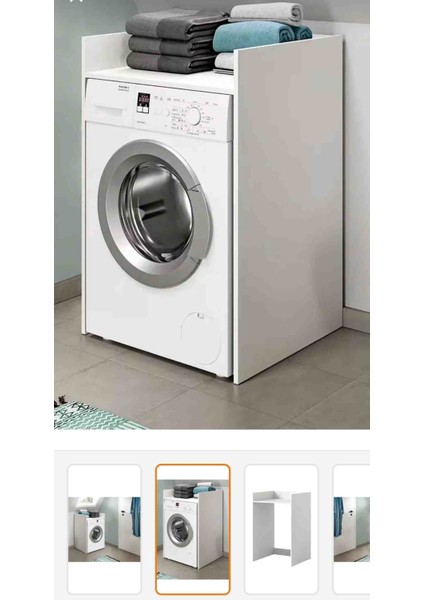 Çamaşır Makinesi Kabini 110x66x60 beyaz mat Çamaşır makinesi dolabı