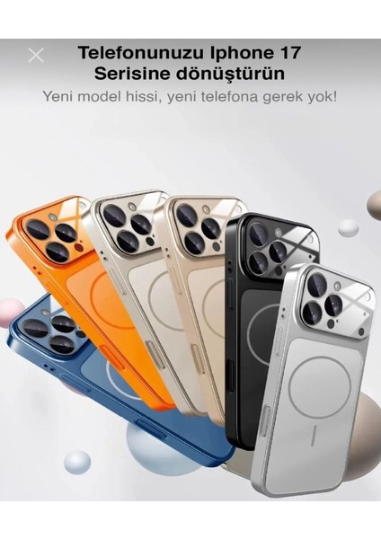 iPhone 14 Pro Max Uyumlu 17 Pro Max Görünümüne Çeviren Magsafe Özellikli Glass Telefon Kılıfı fırsatları