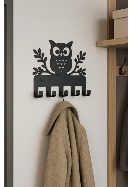 Dekoratif Baykuş Figürlü Metal Anahtar Askılığı – Duvar Tipi Askı fiyatları