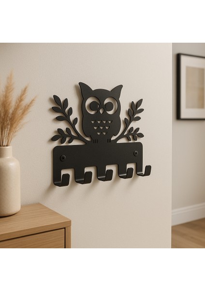 Dekoratif Baykuş Figürlü Metal Anahtar Askılığı – Duvar Tipi Askı fırsatları