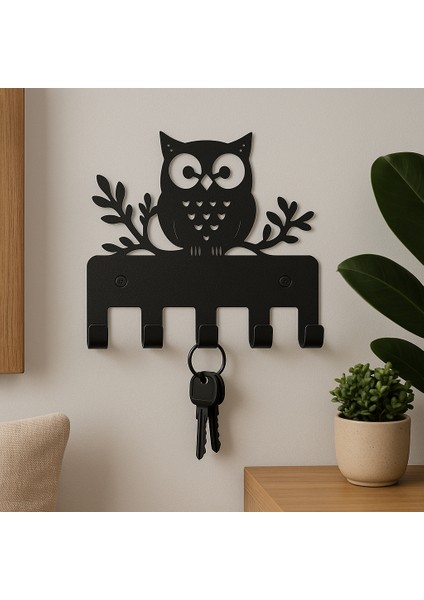 Dekoratif Baykuş Figürlü Metal Anahtar Askılığı – Duvar Tipi Askı indirimleri