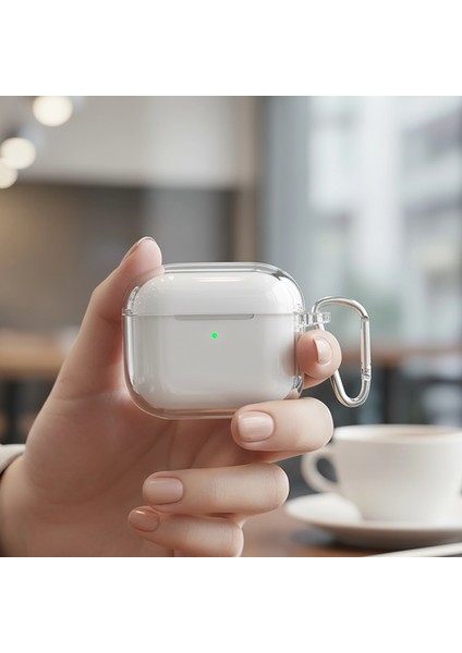 Caseonn Huawei Freeclip 2 Kılıf Askı Aparatlı Transparan Silikon Şeffaf