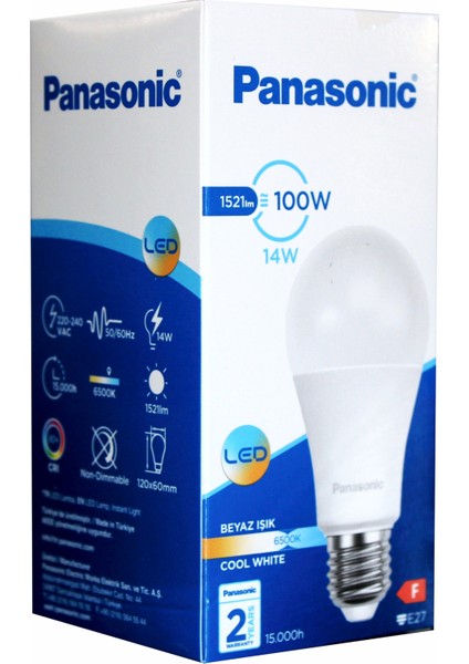 14W 1521 Lümen LED Ampul – 6500K Yüksek Beyaz Işık