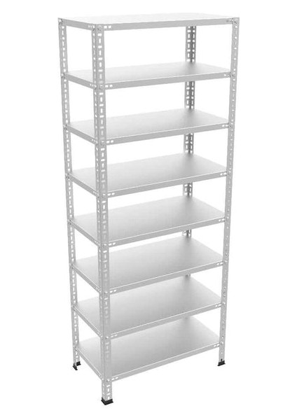 8 Katlı Çelik Raf Sistemi | Galvaniz Depo Rafı | Demir Metal Raf |