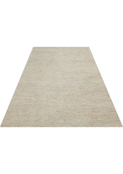 Giger Blueish Grey, Jüt Kullanılarak El Örgüsü ile Üretilen Hasır Dokulu Jüt Halı