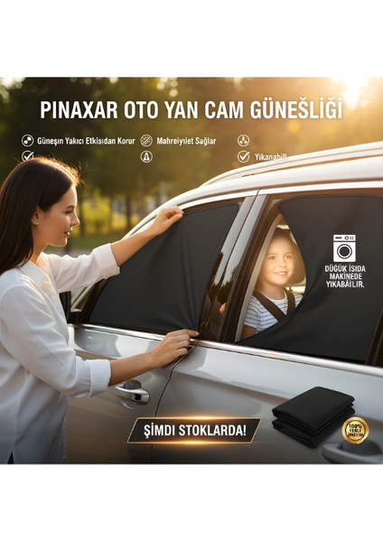Renault Clio 2 Hb 1998-2004 Uyumlu Özel 2'li Oto Yan Cam Güneşliği, Arka Cam Güneşliği/perde