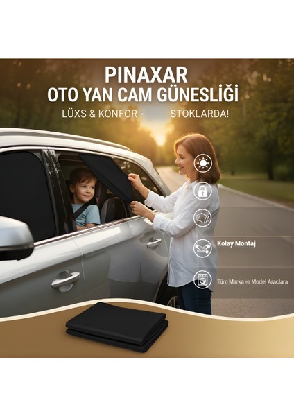 Renault Clio 2 Hb 1998-2004 Uyumlu Özel 2'li Oto Yan Cam Güneşliği, Arka Cam Güneşliği/perde